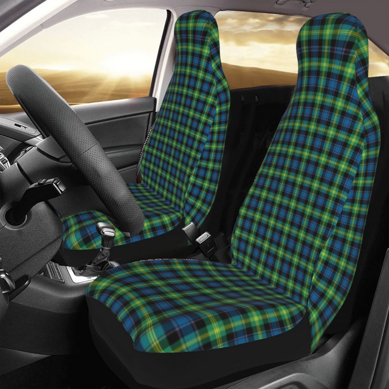 Green Clan Tartan Checkerboard Universaalne autoistme katte kaitse, salongi tarvikud Reisiauto istmekatted Autotarvikud
