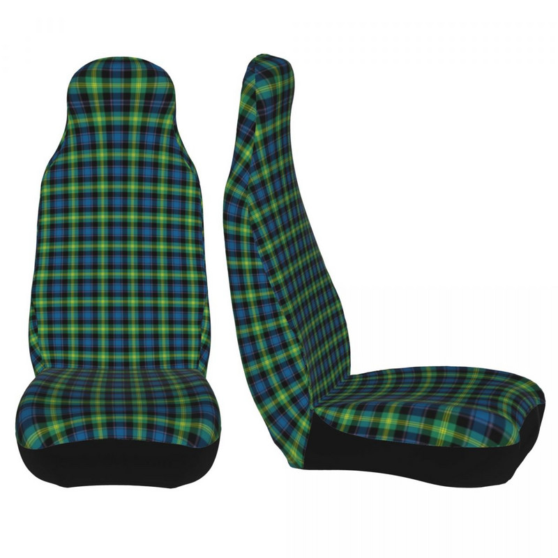 Green Clan Tartan Checkerboard Universaalne autoistme katte kaitse, salongi tarvikud Reisiauto istmekatted Autotarvikud