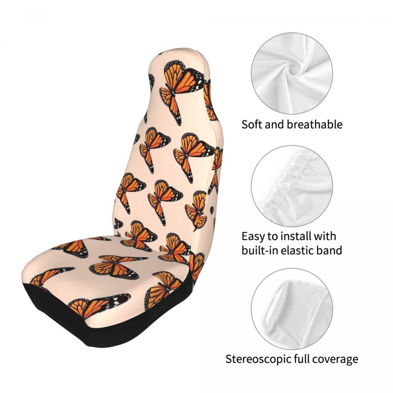 Butterfly Summer Animal univerzális autósülés huzat Four Seasons Minden típushoz megfelelő Bohemian autósülés huzatok Szövet horgászat