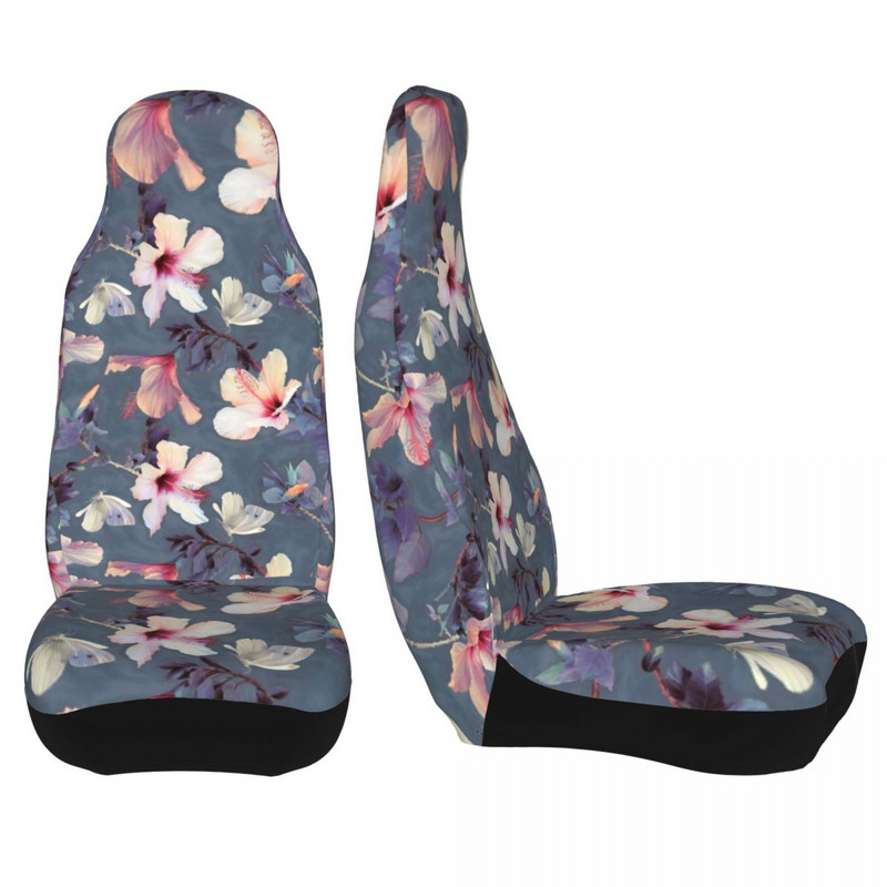 Butterfly ja Hibiscus universaalne autoistme kate Auto interjöör naiste eesmine taga flokeeriv riidest padi polüester kalapüük