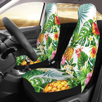 Καλοκαίρι Tropical Palm Leaves Universal κάλυμμα καθίσματος αυτοκινήτου Four Seasons Ταξίδι Ανανά Καθίσματα αυτοκινήτου Καλύμματα Fiber Car Styling