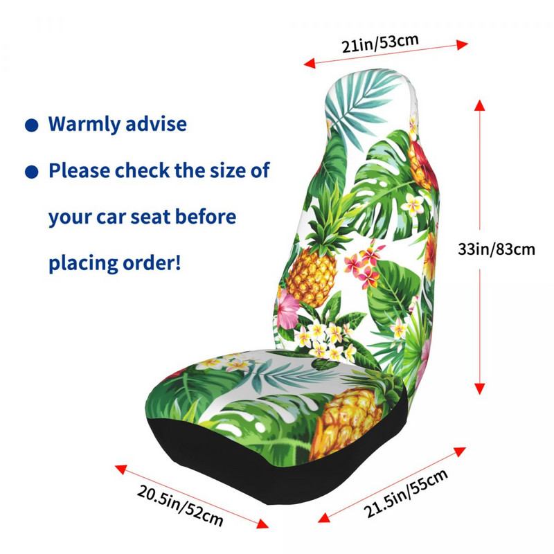 Suvised troopilised palmilehed universaalne autoistme kate Four Seasons Travel Ananassist autoistmed, mis katavad kiust auto stiili