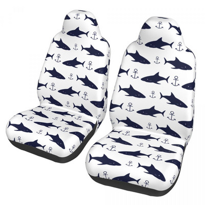 Cute Sea Life Sharks Anchor univerzális autósülés huzat terepjáróhoz, minden modellhez alkalmas Autósülés szőnyeg poliészter autós kiegészítők