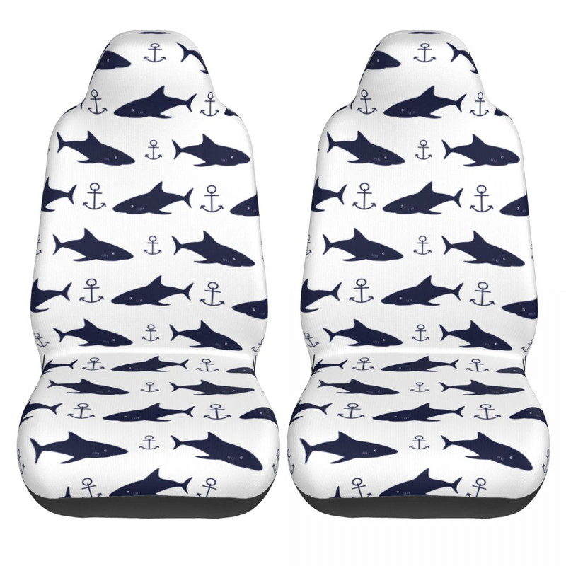 Cute Sea Life Sharks Anchor univerzális autósülés huzat terepjáróhoz, minden modellhez alkalmas Autósülés szőnyeg poliészter autós kiegészítők
