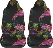 Roosad Flamingo Butterflies Autoistmekatted Sõiduki esiistmekatted Universal Fit Seat Protector 2 tk