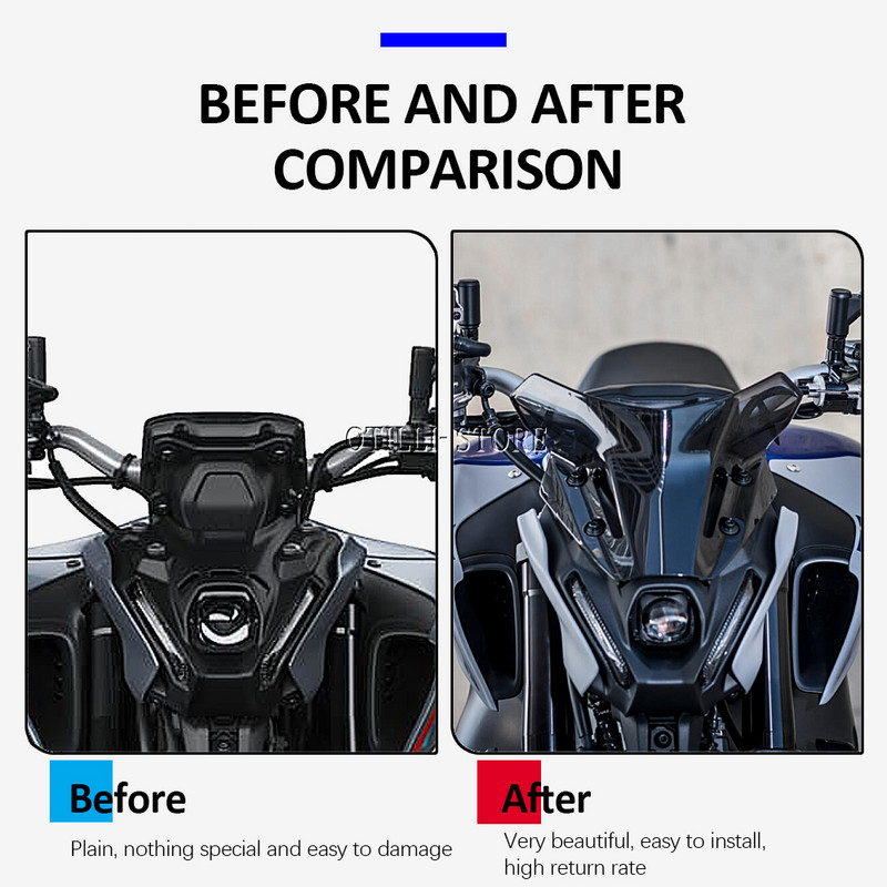 MT-09 2021 2022 Motorkerékpár-tartozékok Touring Sports Deflektor Szélvédő Szélvédő Visel Új YAMAHA MT09 MT 09 FZ-09 FZ09
