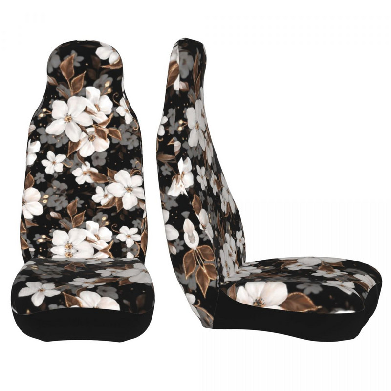 „Apple Flowers“ universalus automobilio sėdynės užvalkalas, nepralaidus vandeniui, kelioninis gėlėtas gėlėtas priekis, galinis, flokuojantis audinys, pagalvėlės pluoštas.