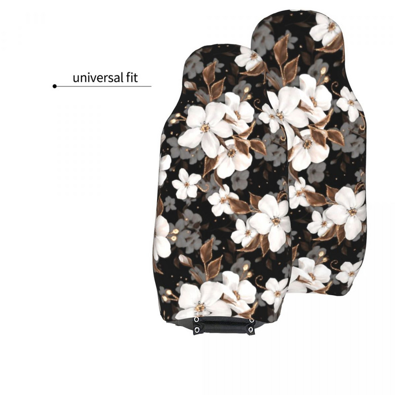 „Apple Flowers“ universalus automobilio sėdynės užvalkalas, nepralaidus vandeniui, kelioninis gėlėtas gėlėtas priekis, galinis, flokuojantis audinys, pagalvėlės pluoštas.