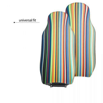 Многоцветни ивици Универсален калъф за столче за кола Четири сезона, подходящ за всички видове модели Калъфи за седалки Фибърни аксесоари за кола