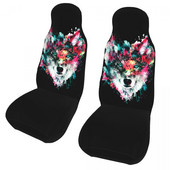 Wolf Animal Wolves Wild Animals universaalne autoistme kate Four Seasons naiste autoistme katted polüester Hunting 2 tükki