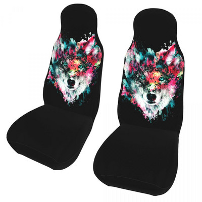 Wolf Animal Wolves Wild Animals universaalne autoistme kate Four Seasons naiste autoistme katted polüester Hunting 2 tükki