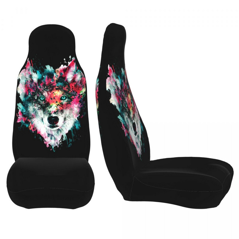 Wolf Animal Wolves Wild Animals universaalne autoistme kate Four Seasons naiste autoistme katted polüester Hunting 2 tükki