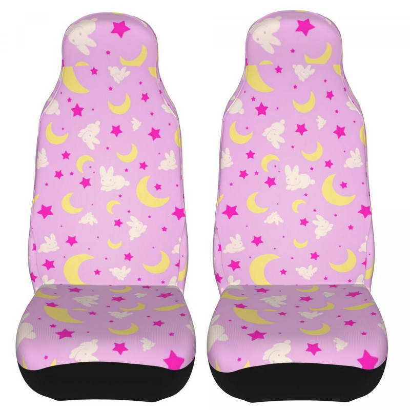 Moon Patern Cute Rabbit universaalne autoistme kate Auto interjöör naiste istmepadi/kate polüester auto stiil