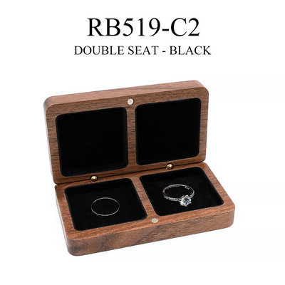 Εξατομικευμένο Ξύλινο Δαχτυλίδι Κουτί για Γαμήλια Πρόταση Αρραβώνα Προσαρμοσμένο Lover Engraved Ring Bearer Box Θήκη αποθήκευσης κοσμημάτων