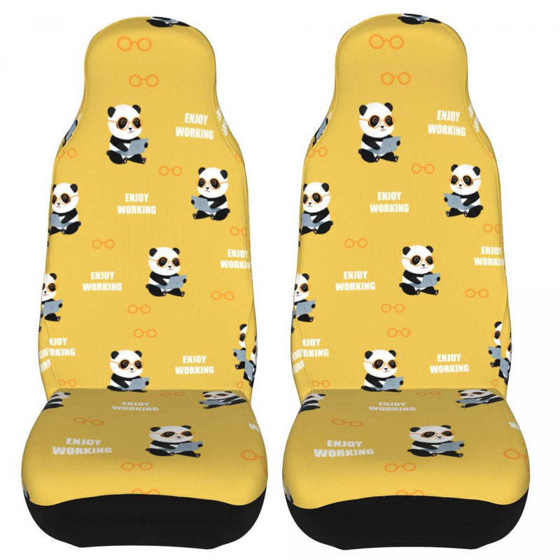 Panda Cute Animal universaalne autoistme kate Auto sisemus eesmine tagumine flokeeriv riidest padi polüester autotarvikud