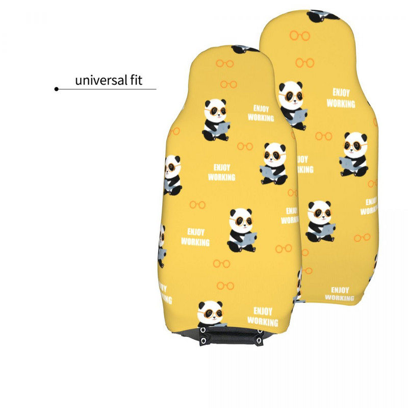 Panda Cute Animal universaalne autoistme kate Auto sisemus eesmine tagumine flokeeriv riidest padi polüester autotarvikud