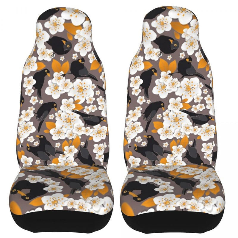 Cherries Blossom universaalne autoistme kate Off-Road naiste lillelised lillelised autoistme kaitsekatted polüestrist istmekaitse