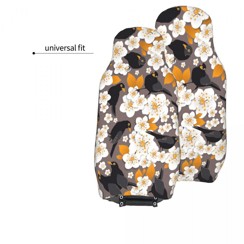 Cherries Blossom universaalne autoistme kate Off-Road naiste lillelised lillelised autoistme kaitsekatted polüestrist istmekaitse