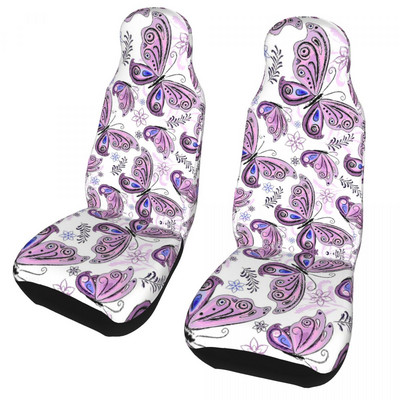 Romantik Boho Butterfly Flower universalus automobilio sėdynės užvalkalas, vandeniui atsparus kelioninis automobilio sėdynės apsauginis užvalkalas, poliesterio medžioklė