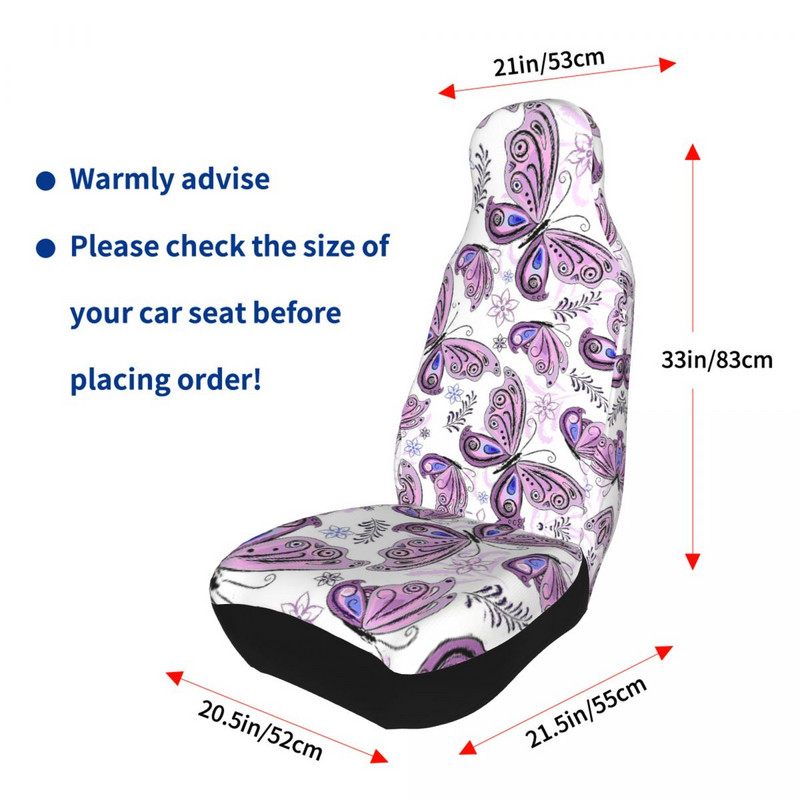 Romantik Boho Butterfly Flower universalus automobilio sėdynės užvalkalas, vandeniui atsparus kelioninis automobilio sėdynės apsauginis užvalkalas, poliesterio medžioklė
