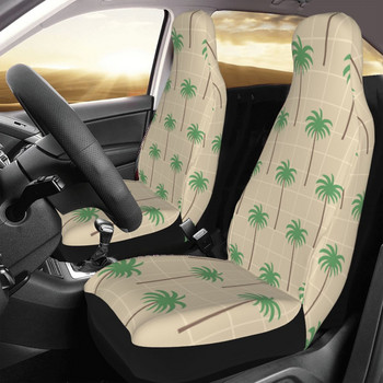 Tropical Palm Trees Universal κάλυμμα καθίσματος αυτοκινήτου Four Seasons AUTOYOUTH Μπροστινό πίσω Flocking υφασμάτινο μαξιλάρι Πολυεστερικό προστατευτικό καθίσματος