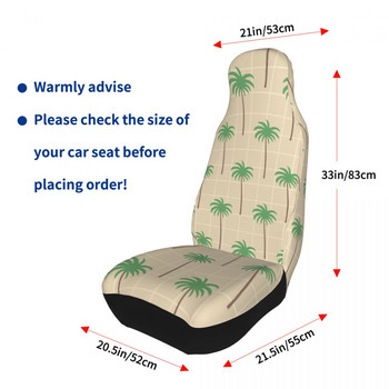 Tropical Palm Trees Universal κάλυμμα καθίσματος αυτοκινήτου Four Seasons AUTOYOUTH Μπροστινό πίσω Flocking υφασμάτινο μαξιλάρι Πολυεστερικό προστατευτικό καθίσματος