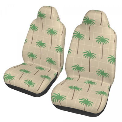 Tropical Palm Trees Universal κάλυμμα καθίσματος αυτοκινήτου Four Seasons AUTOYOUTH Μπροστινό πίσω Flocking υφασμάτινο μαξιλάρι Πολυεστερικό προστατευτικό καθίσματος