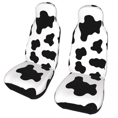 Husă universală pentru scaun auto cu imprimeu alb-negru de vaci Four Seasons Femei Husă pentru scaune auto Poliester Vânătoare