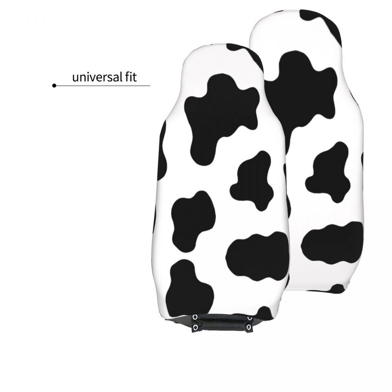 Husă universală pentru scaun auto cu imprimeu alb-negru de vaci Four Seasons Femei Husă pentru scaune auto Poliester Vânătoare