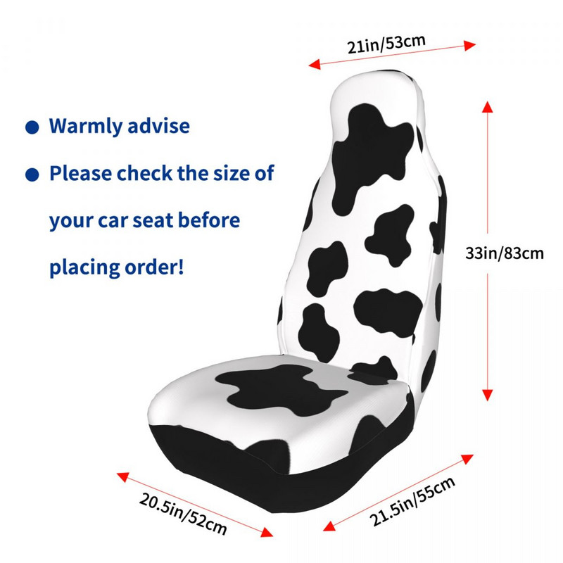 Husă universală pentru scaun auto cu imprimeu alb-negru de vaci Four Seasons Femei Husă pentru scaune auto Poliester Vânătoare