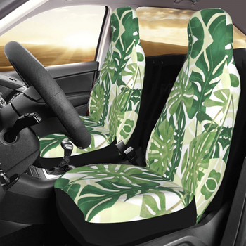 Vintage Monstera Leaves Универсално покривало за столче за кола Four Seasons Дамски защитни калъфи за столче за кола Полиестер Риболов