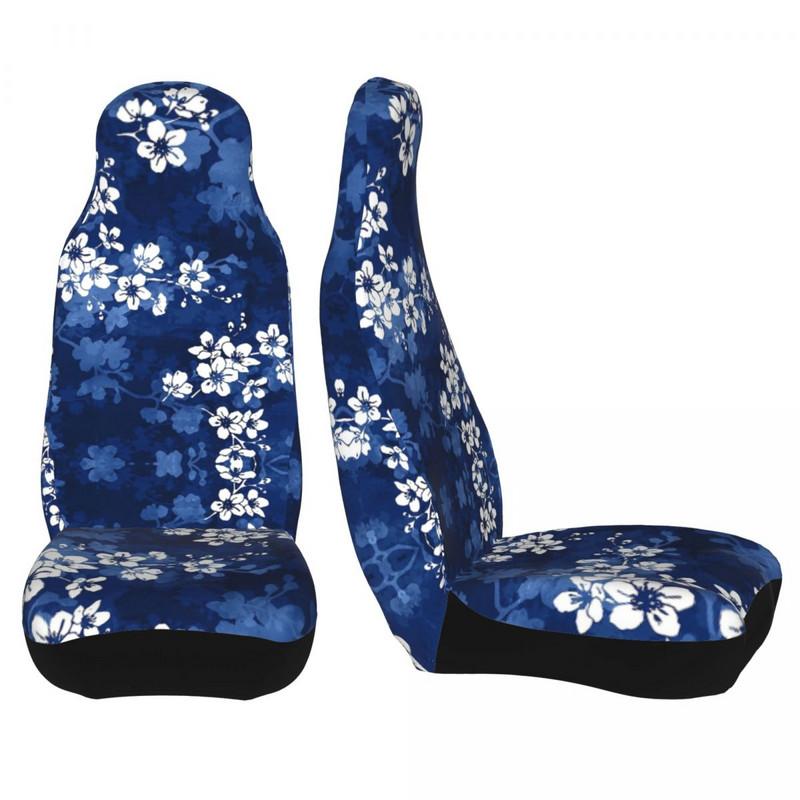 Sakura Blossom In Deep Blue Husă universală pentru scaun auto Four Seasons AUTOYOUTH Flowers Protector pentru scaun auto Poliester Car Styling
