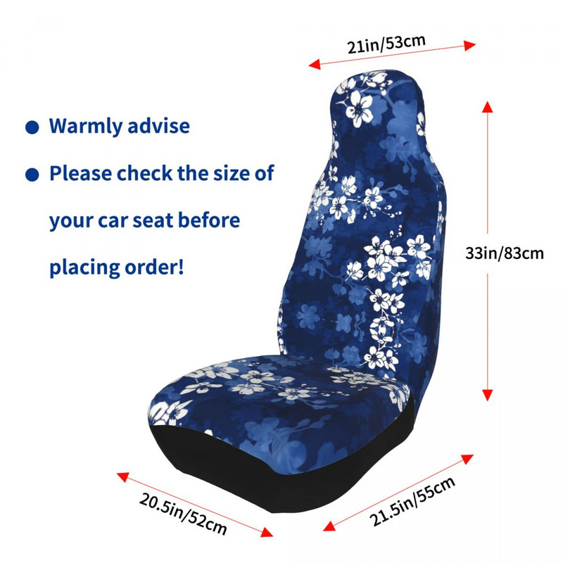 Sakura Blossom In Deep Blue Husă universală pentru scaun auto Four Seasons AUTOYOUTH Flowers Protector pentru scaun auto Poliester Car Styling