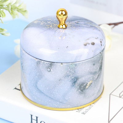 1 vnt Europos retro aukščiausios klasės žvakių aromaterapijos rankų darbo muilo pakavimo dėžutė apvali geležies dėžutė arbatos saldainių papuošalų laikymo dėžutės dovanos