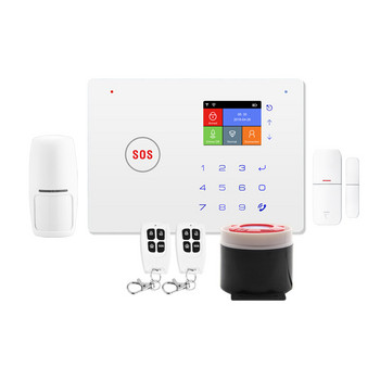 2,4-инчов TFT екран WIFI GSM Комплекти за домашна аларма за кражба Безжична охранителна алармена система Детектор за движение APP Control