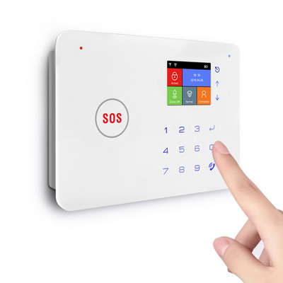 2,4 colio TFT ekranas WIFI GSM namų apsaugos nuo įsilaužimo rinkiniai belaidžio saugumo signalizacijos sistemos judesio detektoriaus APP valdymas