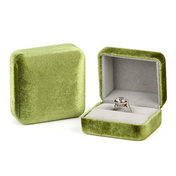 Νέο κουτί κοσμημάτων Δωρεάν προσαρμοσμένο λογότυπο Grass Green Flannel Iron Jewelry Box Κουτί αποθήκευσης κοσμημάτων Συσκευασία κοσμημάτων Κουτί δώρου