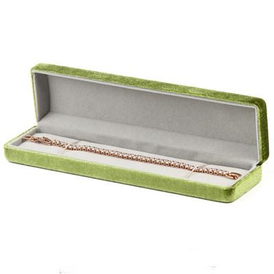 Uus ehtekarp tasuta kohandatud logoga mururoheline flanellist rauast ehtekarp ehete hoiukarp ehtepakendite kinkekarp