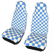 Blue Checkerboard Print Universaalne autoistme kate Off-Road Naiste ruuduline autoistme katted polüester kalapüük