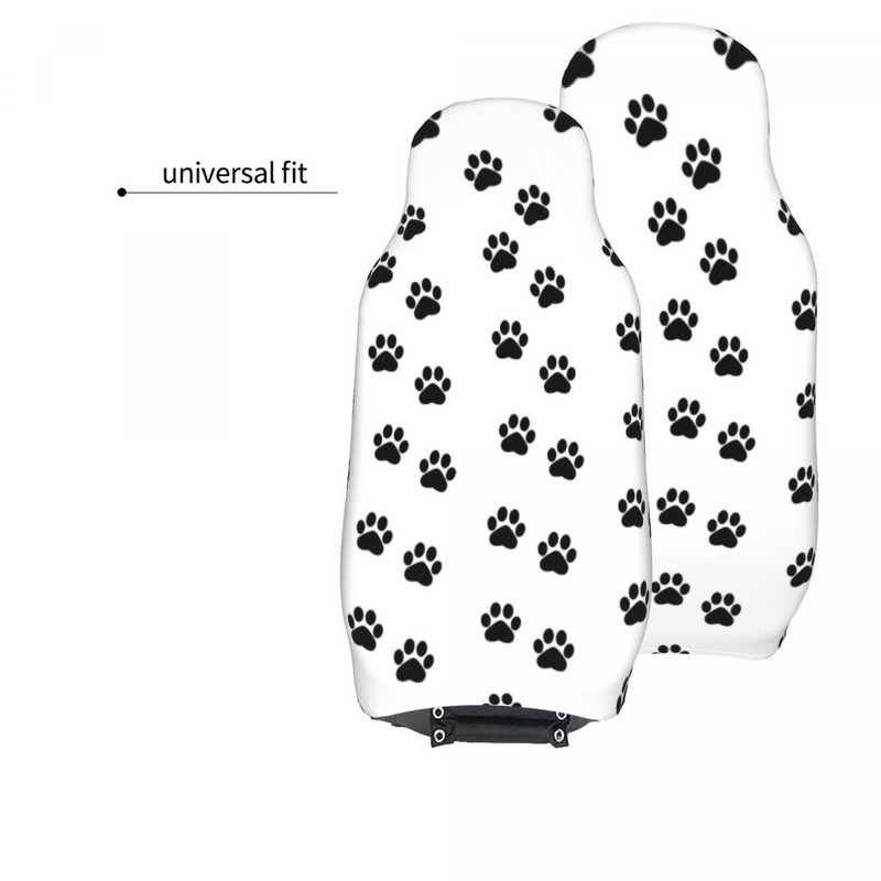 Šunų letenų gyvūnų pėdų atspaudai Universalus automobilio sėdynės užvalkalas, atsparus vandeniui moterų šuniukų automobilio sėdynės užvalkalas, poliesterio sėdynės apsauga