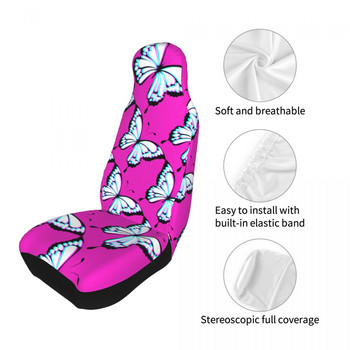 Butterfly Glitch Effect Универсална калъфка за столче за кола Автомобилен интериор Дамска възглавница/калъфка за седалка Полиестер Оформление на кола