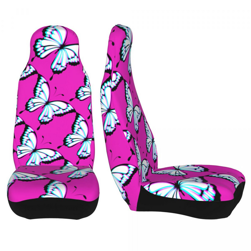 Butterfly Glitch Effect Universal κάλυμμα καθίσματος αυτοκινήτου Auto εσωτερικό Γυναικείο μαξιλάρι καθίσματος/Κάλυμμα Πολυεστερικό στυλ αυτοκινήτου