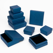 Ehtekarbid Sinine pappkomplekt Kaelakee Kingitused Kaelakeede jaoks Käevõrud Kõrvarõngad Sõrmused Säilituskarbid