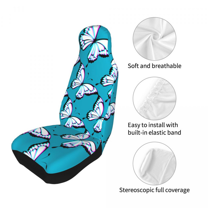 Butterfly Glitch Effect Univerzális autóüléshuzat Off-Road AUTOYOUTH Auto Üléshuzat Poliészter autóstílus
