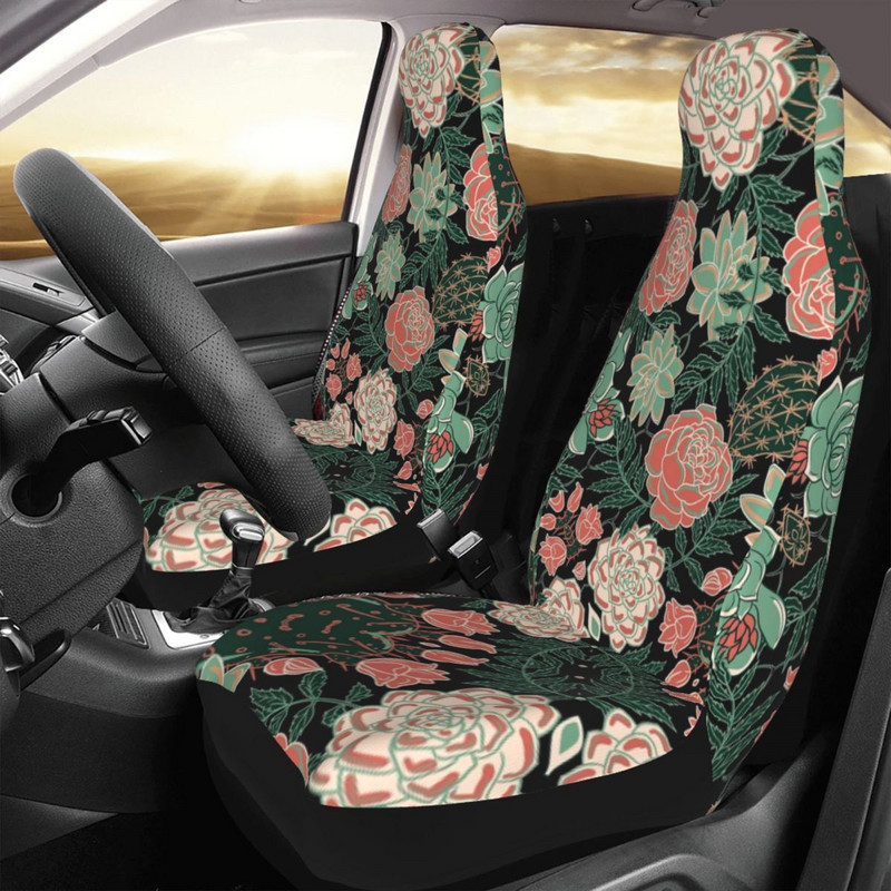 Succulent Blossom universaalne autoistme kate Off-Road naiste lillelised lillelised istmekatted Fiber Fishing