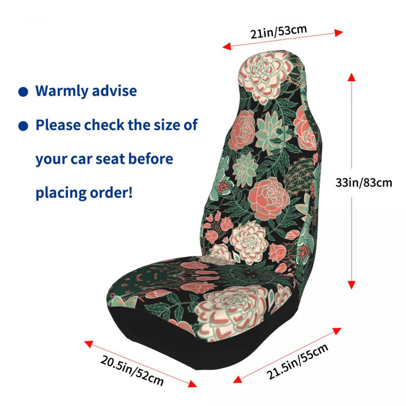 Succulent Blossom universaalne autoistme kate Off-Road naiste lillelised lillelised istmekatted Fiber Fishing