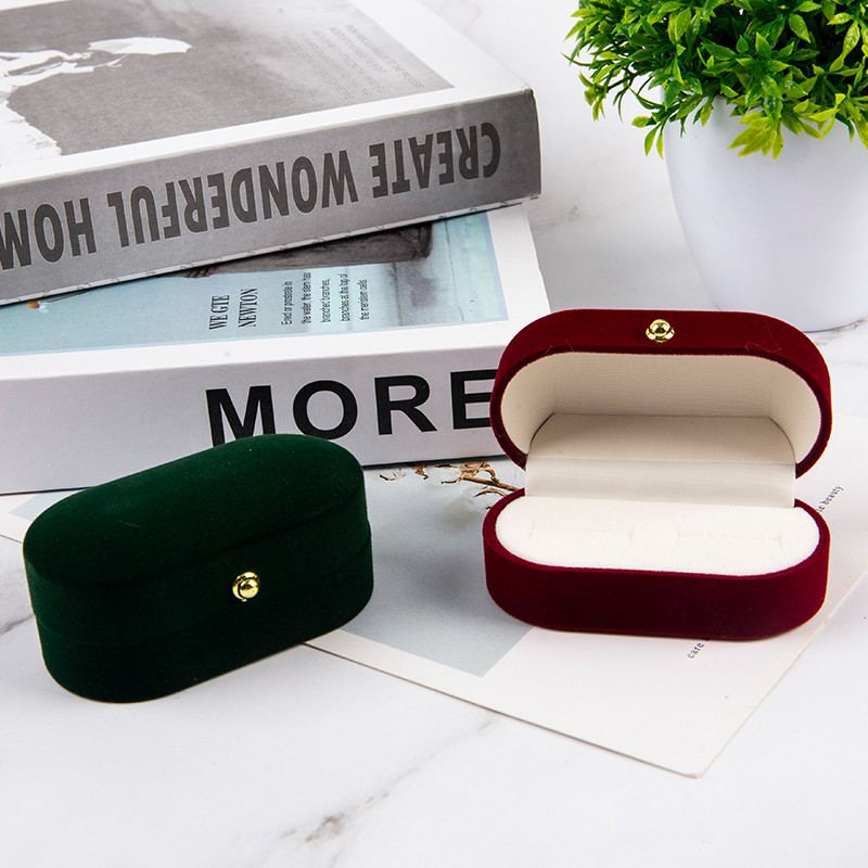 Cutie pentru bijuterii din catifea Cutie cu inele Organizator pentru bijuterii Cutie cu inele duble Cutie pentru bijuterii Cutie cadou nunta
