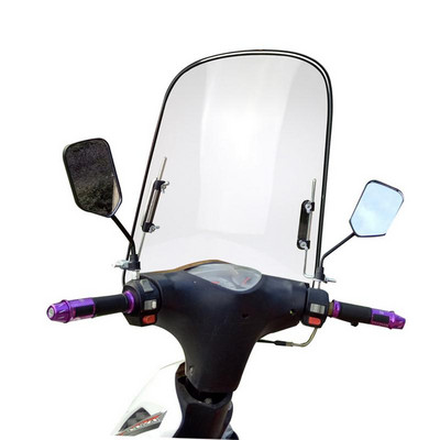 Univerzalno vjetrobransko staklo za motocikle 18 x 16,7 inča Prozirno veliko vjetrobransko staklo za motocikle, električne automobile, skutere Deflektor za vjetar i hladnoću