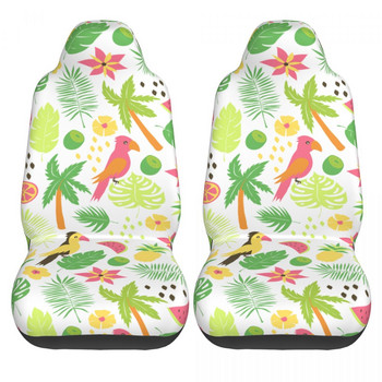 Summer Tropical Birds Universal κάλυμμα καθίσματος αυτοκινήτου για τα περισσότερα αυτοκίνητα Γυναικείο προστατευτικό καθίσματος αυτοκινήτου Υφασμάτινο προστατευτικό καθίσματος