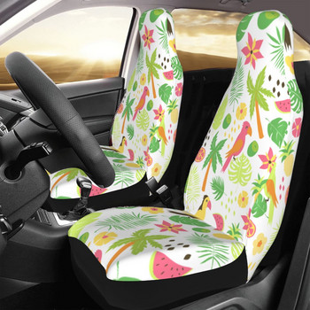 Summer Tropical Birds Universal κάλυμμα καθίσματος αυτοκινήτου για τα περισσότερα αυτοκίνητα Γυναικείο προστατευτικό καθίσματος αυτοκινήτου Υφασμάτινο προστατευτικό καθίσματος